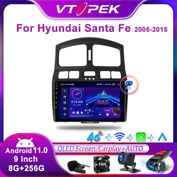 Vtopek 2Din Za Hyundai SantaFe 2005-2015 4G Android11 Auto Stereo Radio Media Player Navigacija GPS Glavna Jedinica Carplay