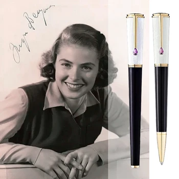 YAMALANG Luksuzna Kemijska olovka MB Ingrid Bergman Uredski Školski Materijal Pribor S Dragim Kamenom Na Клипсе